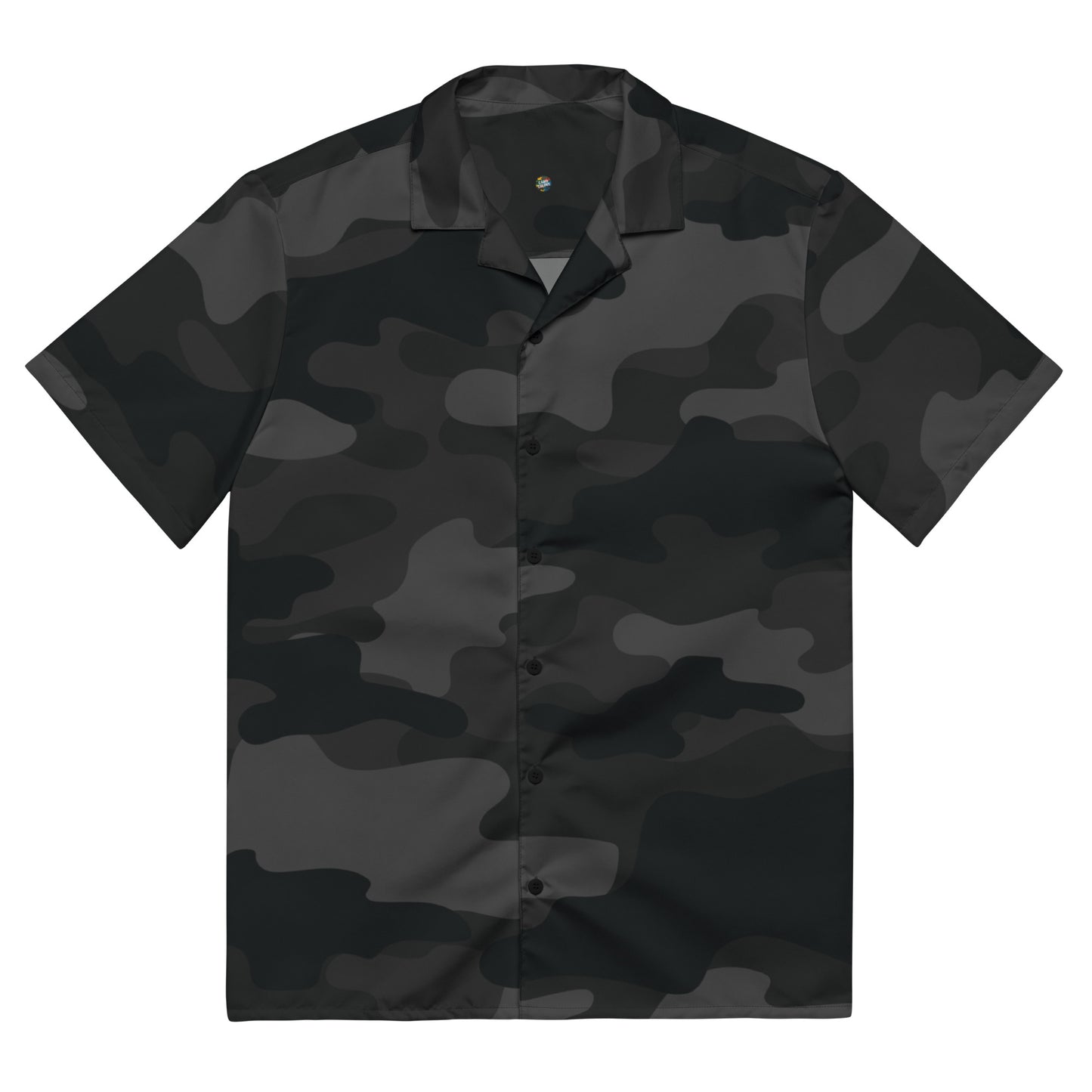 Camo Button Up Shirt | Black Camouflage