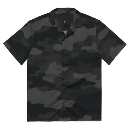 Camo Button Up Shirt | Black Camouflage