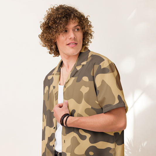 Camo Button Up Shirt | Khaki Camouflage