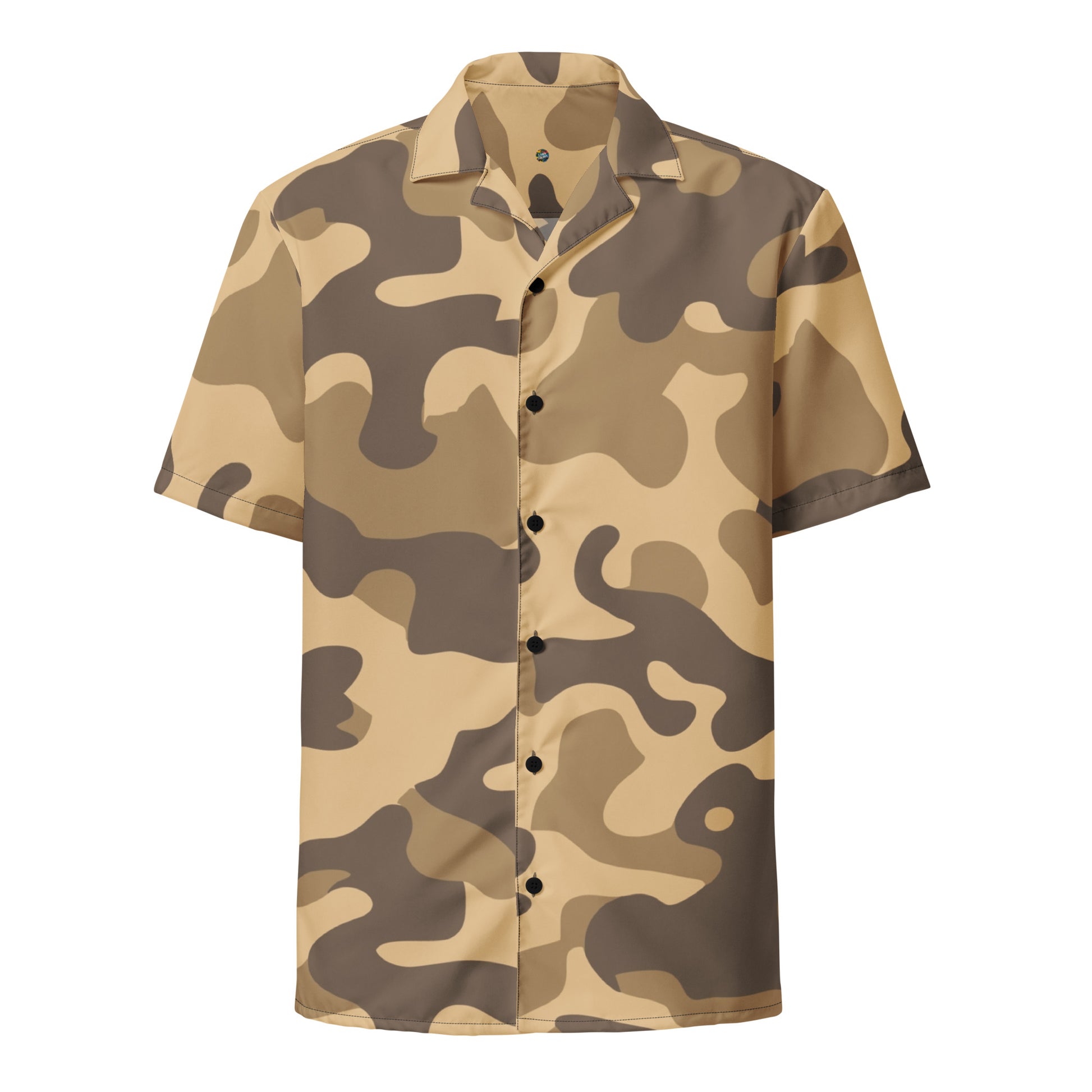 Camo Button Up Shirt | Khaki Camouflage