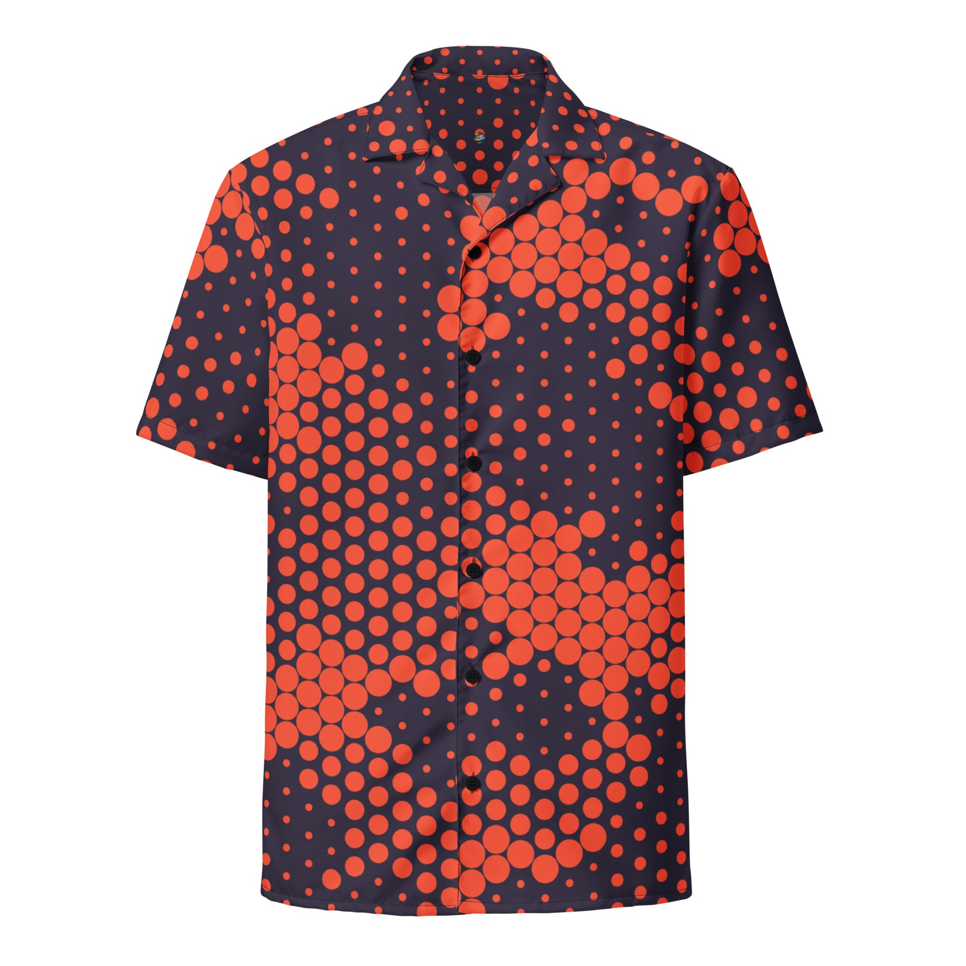 Camo Button Up Shirt | Orange & Blue Digital Camouflage