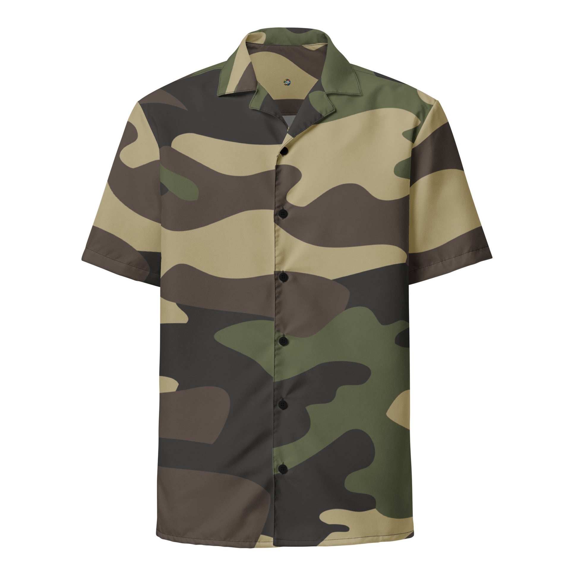 Camo Button Up Shirt | Classic Green Camouflage