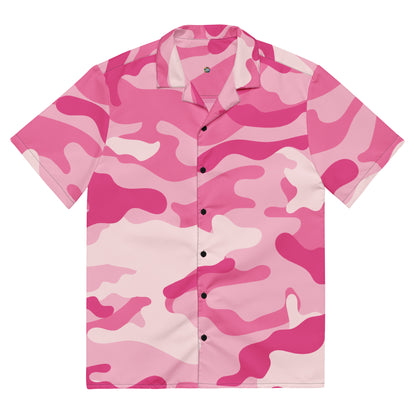 Camo Button Up Shirt | Lavender Pink Camouflage