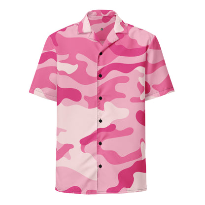 Camo Button Up Shirt | Lavender Pink Camouflage