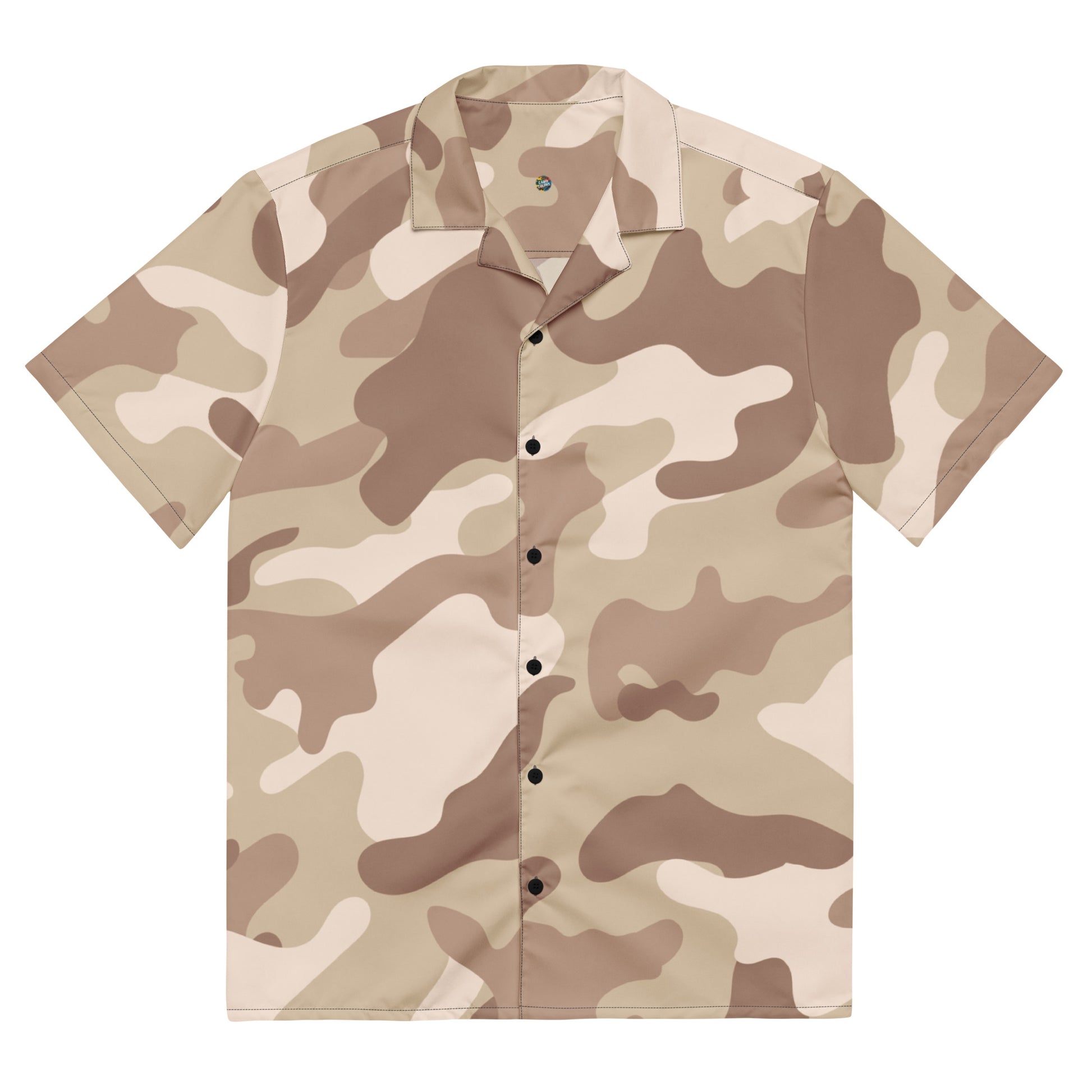 Camo Button Up Shirt | Desert Brown Camouflage