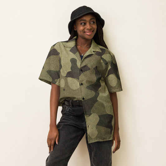 Camo Button Up Shirt | Green Fabric Camouflage