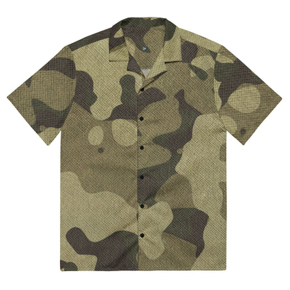 Camo Button Up Shirt | Green Fabric Camouflage