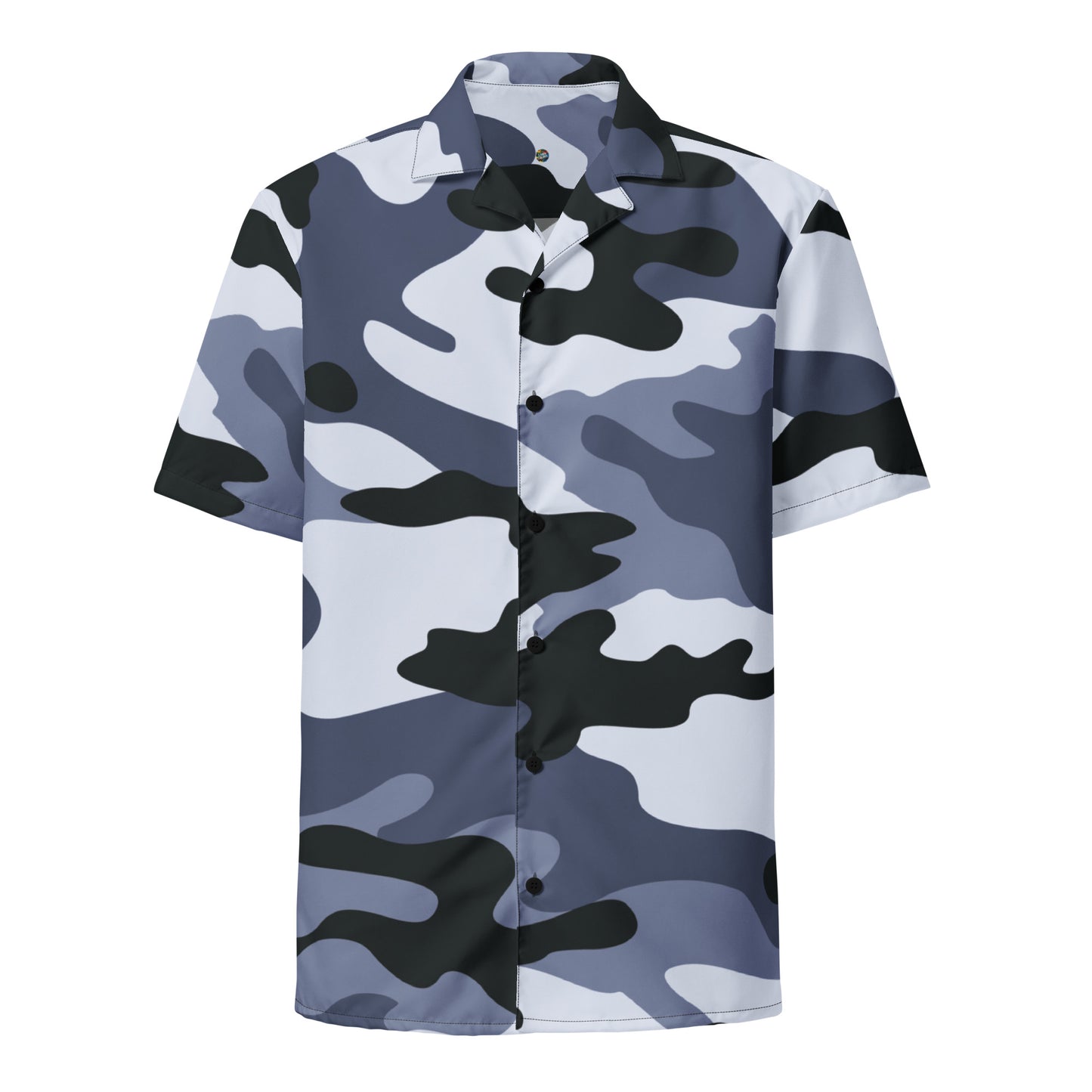 Camo Button Up Shirt | Light Blue Camouflage