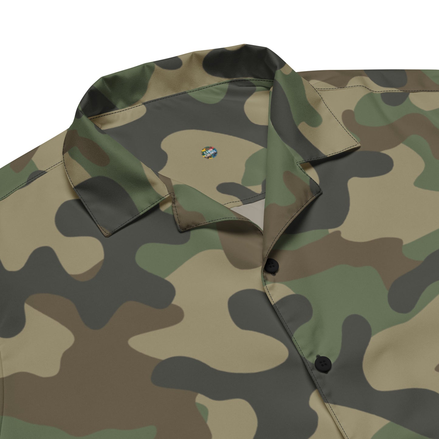 Camo Button Up Shirt | Military Brown