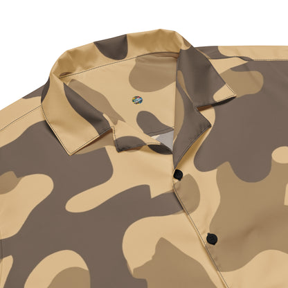 Camo Button Up Shirt | Khaki Camouflage