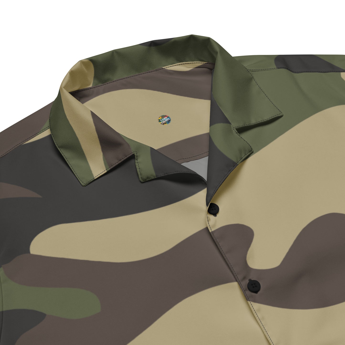 Camo Button Up Shirt | Classic Green Camouflage