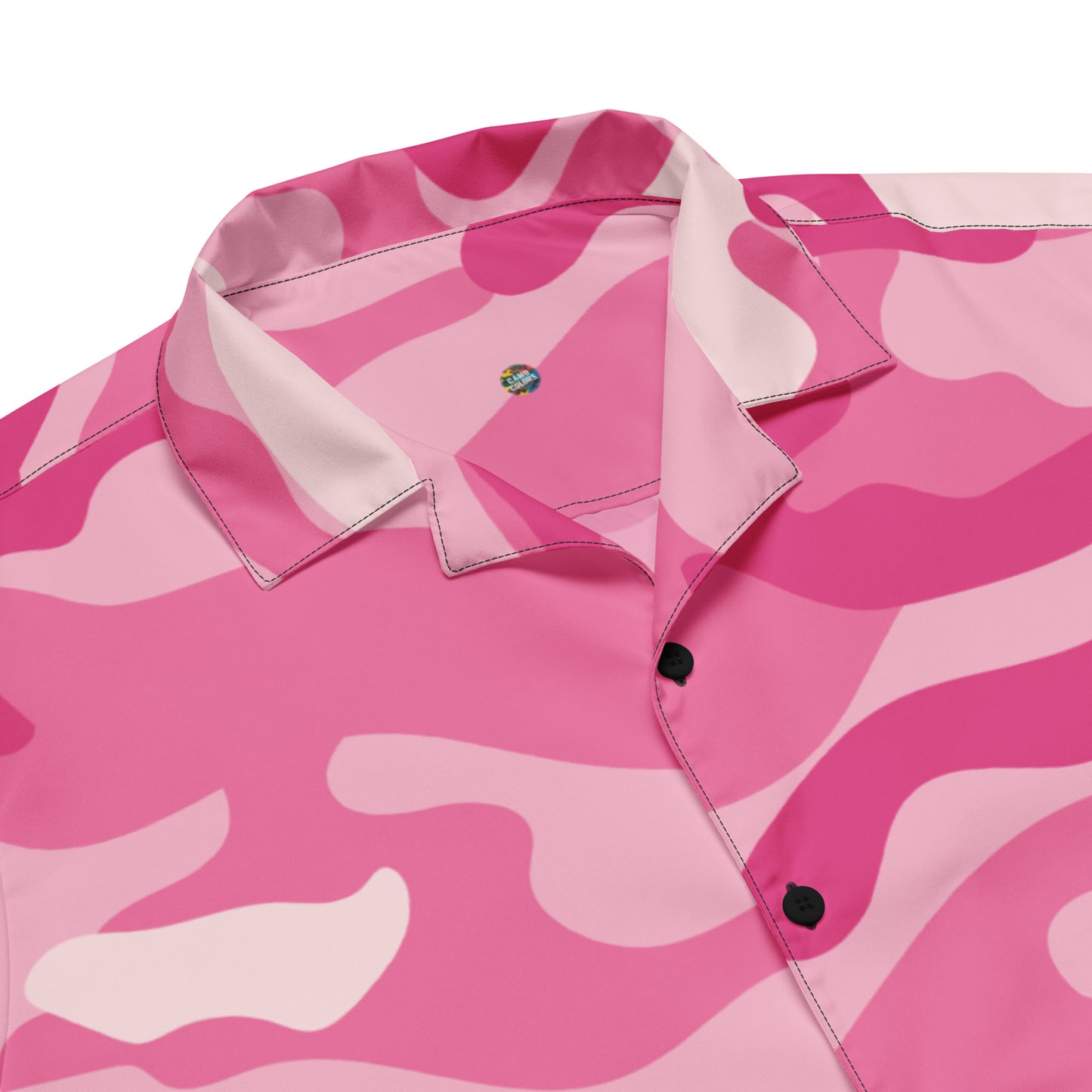 Camo Button Up Shirt | Lavender Pink Camouflage