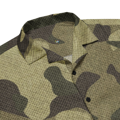 Camo Button Up Shirt | Green Fabric Camouflage