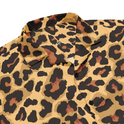 Leopard Button Up Shirt | OVERSIZED FIT | Brown & Black