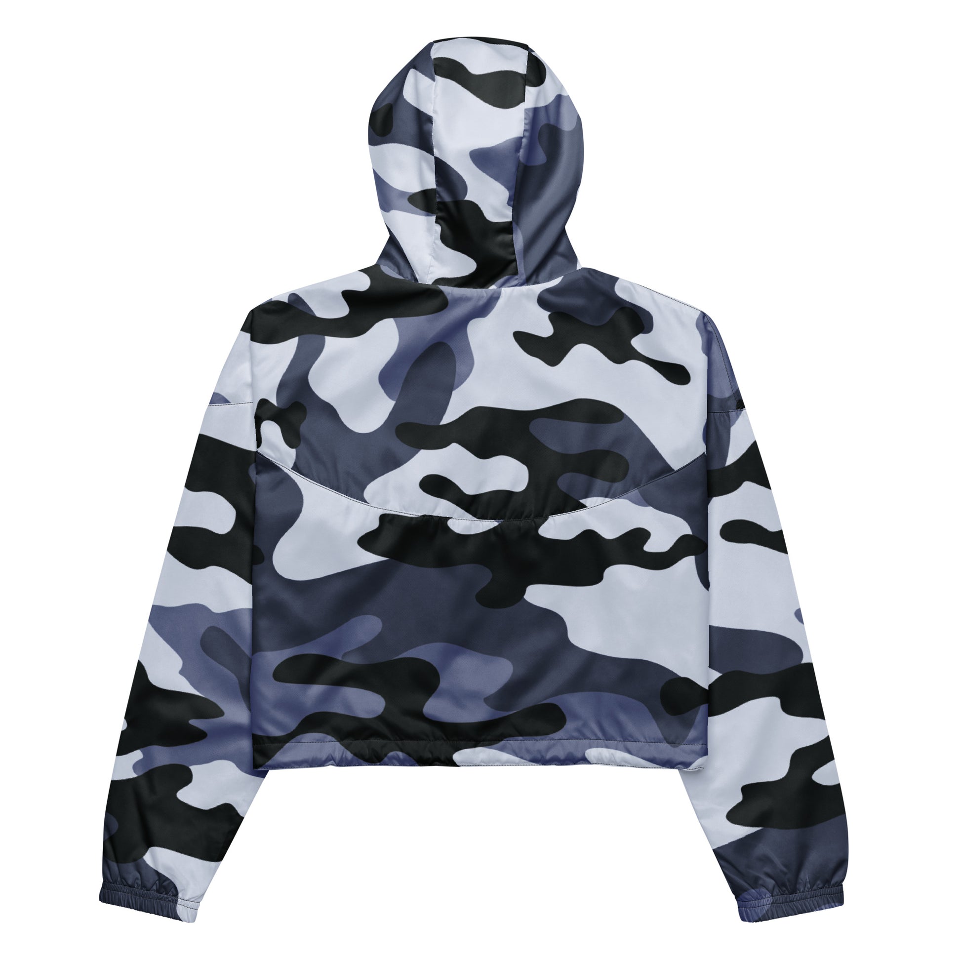 Cropped Windbreaker For Women | Light Blue Camouflage