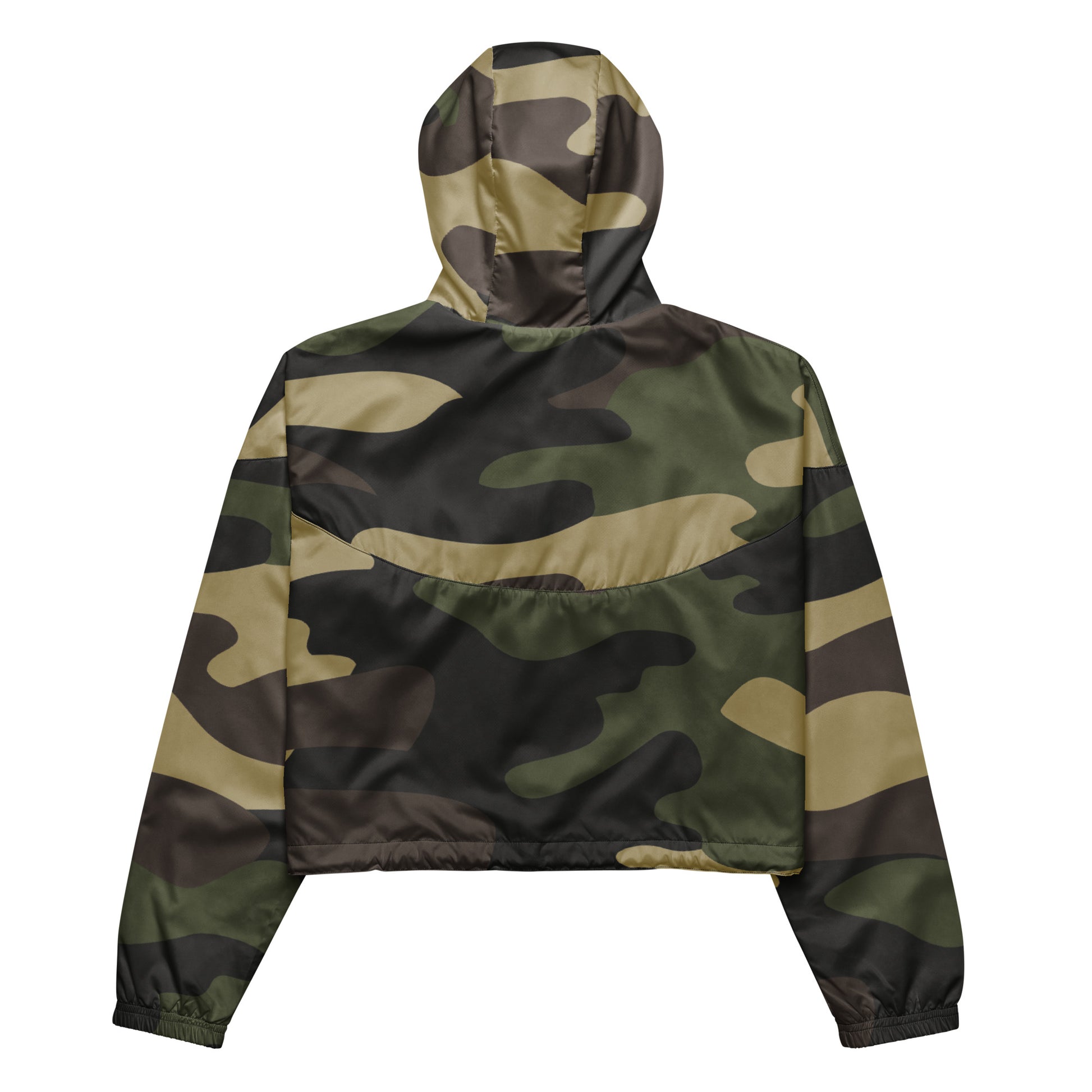 Cropped Windbreaker For Women | Classic Green Camouflage