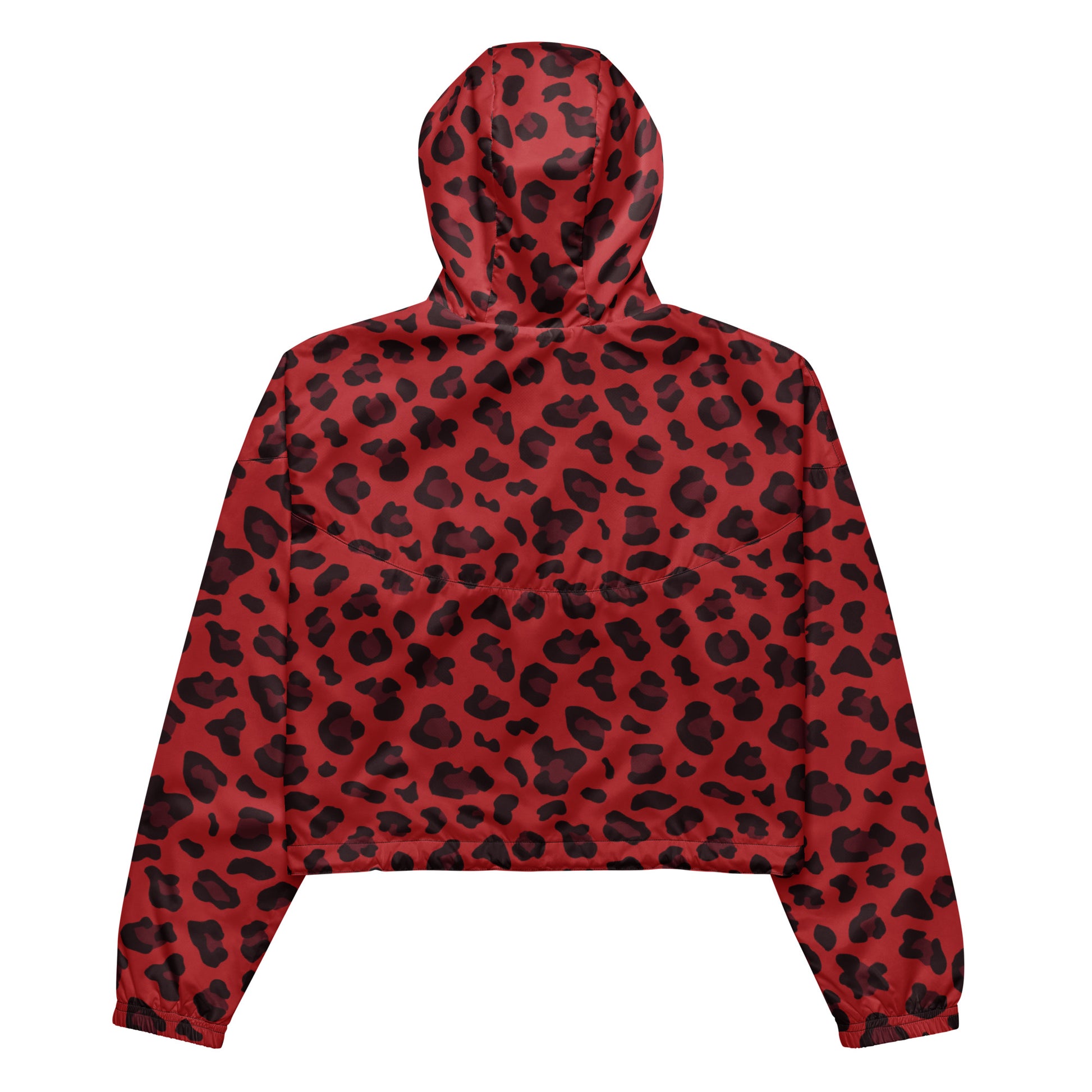 Women's Windbreaker | Red and Black Leopard Pattern