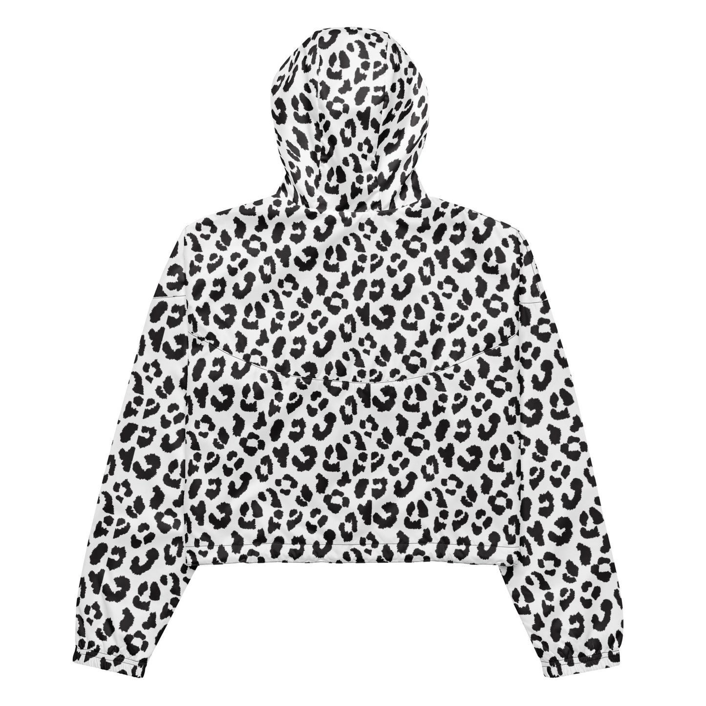 Women's Windbreaker | Black and White Leopard Pattern