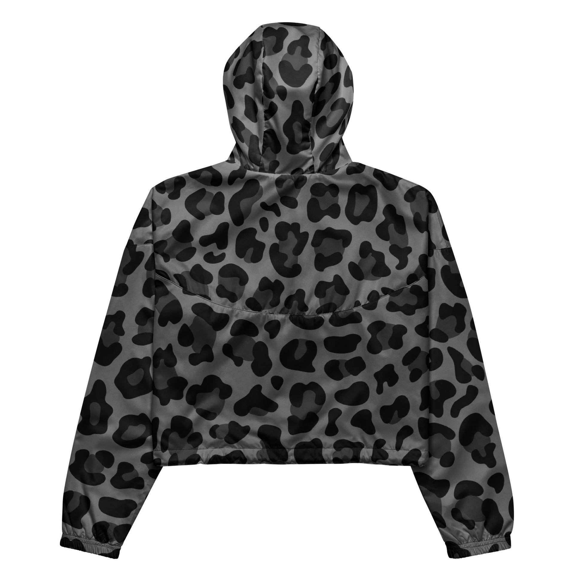 Women's Windbreaker | Gray and Black Leopard