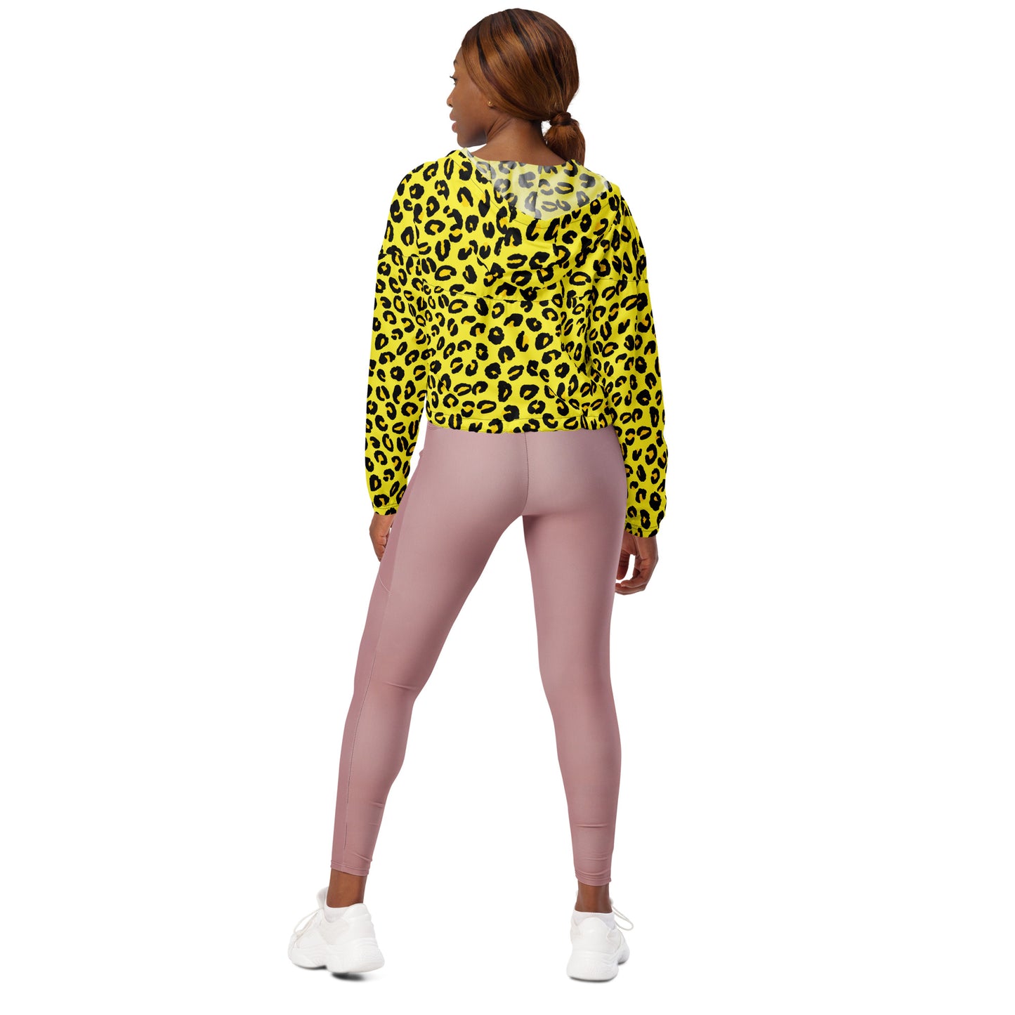 Women's Windbreaker | Yellow and Black Leopard