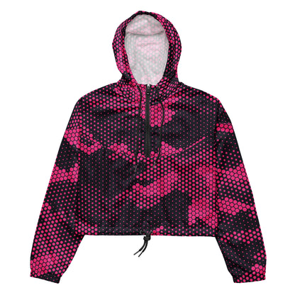 Cropped Windbreaker For Women | Pink Digital Camouflage