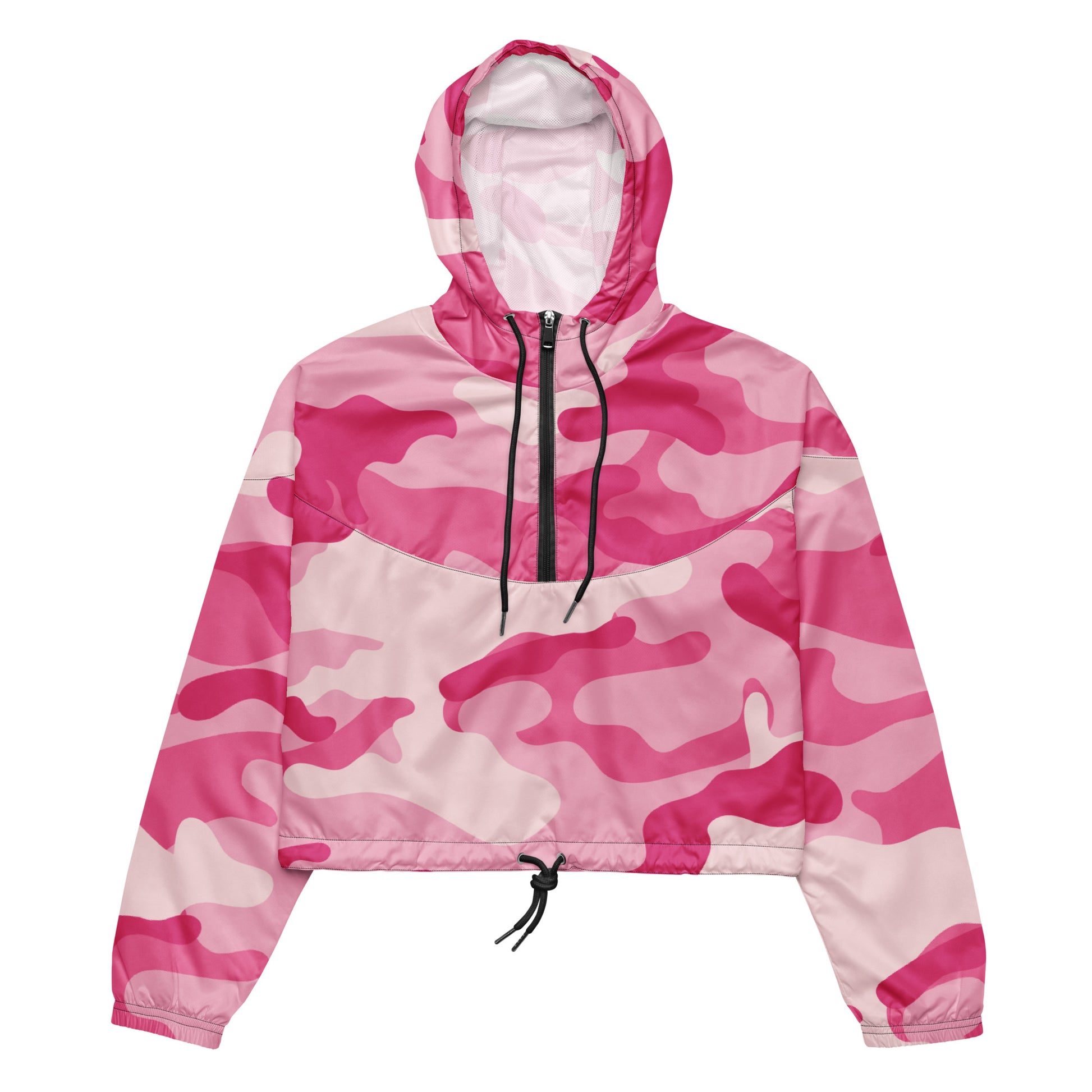 Cropped Windbreaker For Women | Lavender Pink Camouflage