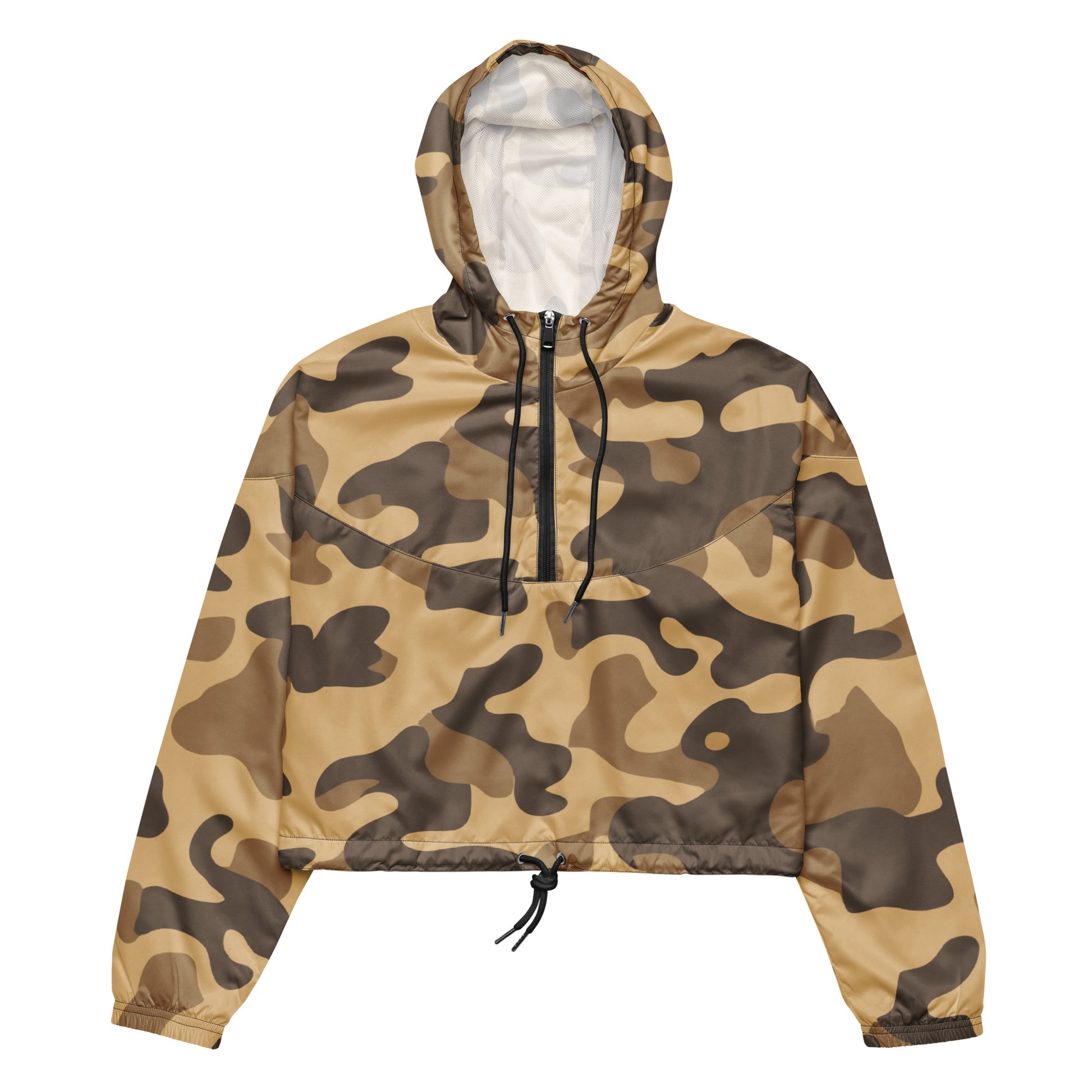 Cropped Windbreaker For Women | Khaki Camouflage