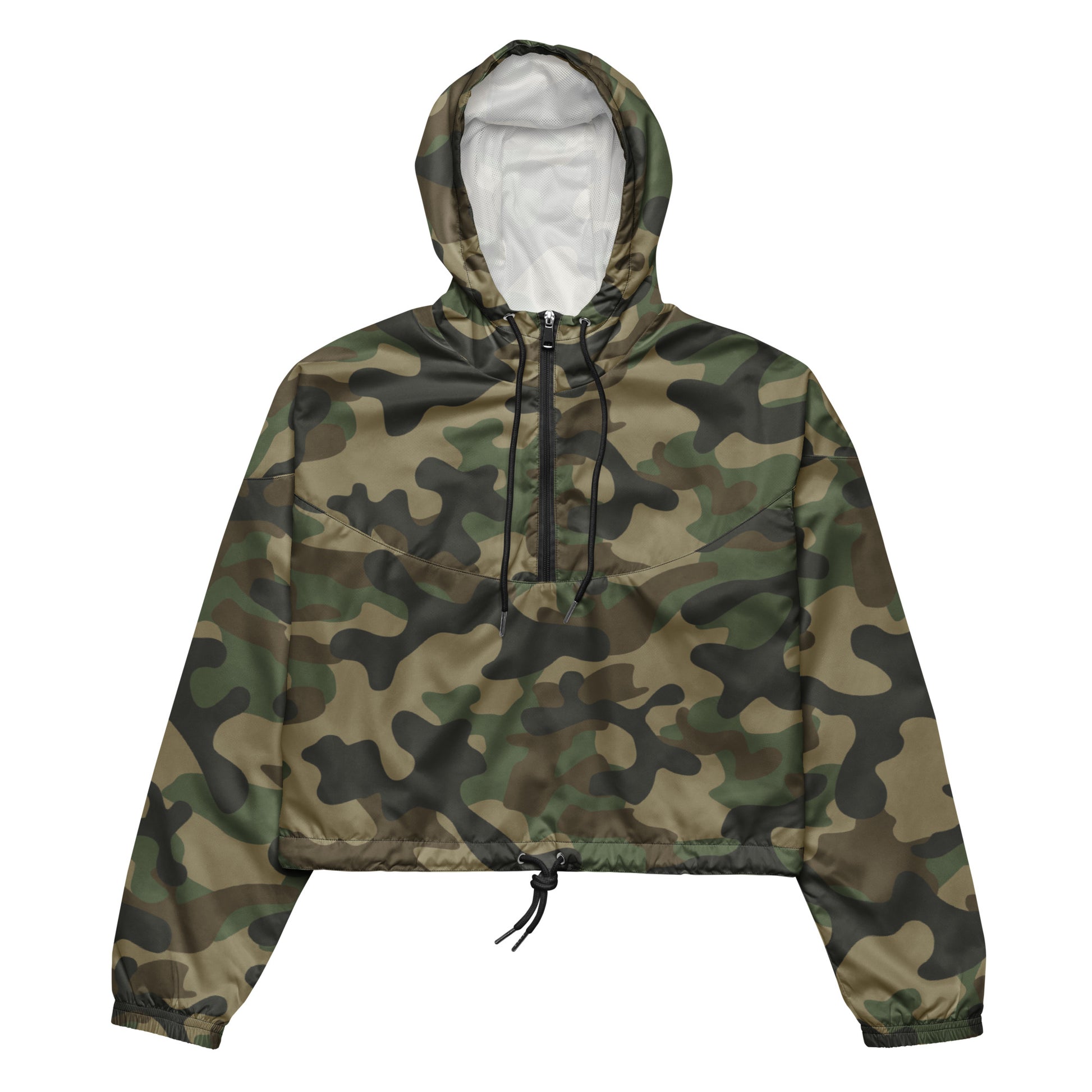 Cropped Windbreaker | Military Brown Camouflage