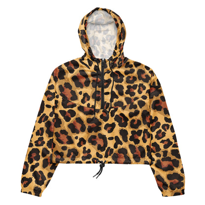 Women's Windbreaker | Classic Brown and Black Leopard