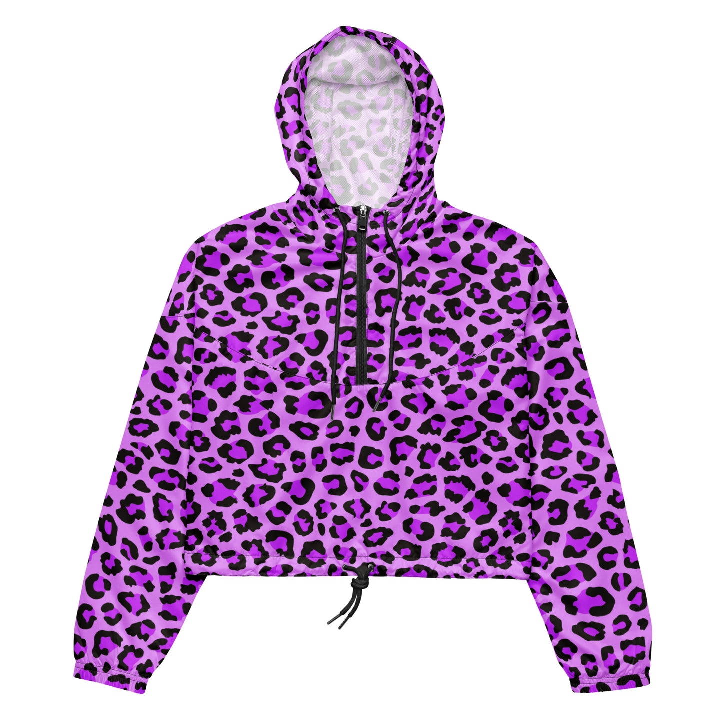 Women's Windbreaker | Purple, Blue and Black Leopard