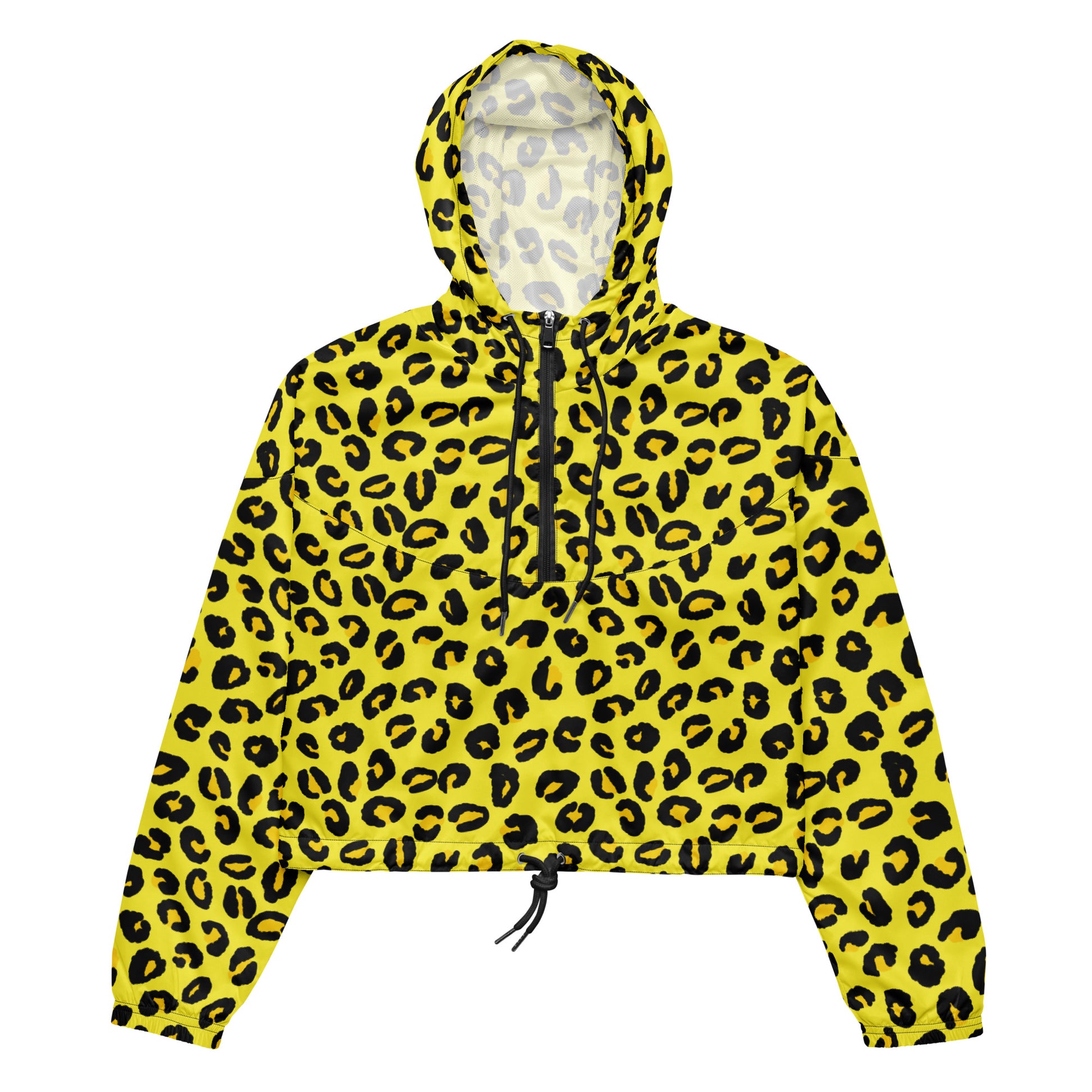 Women's Windbreaker | Yellow and Black Leopard