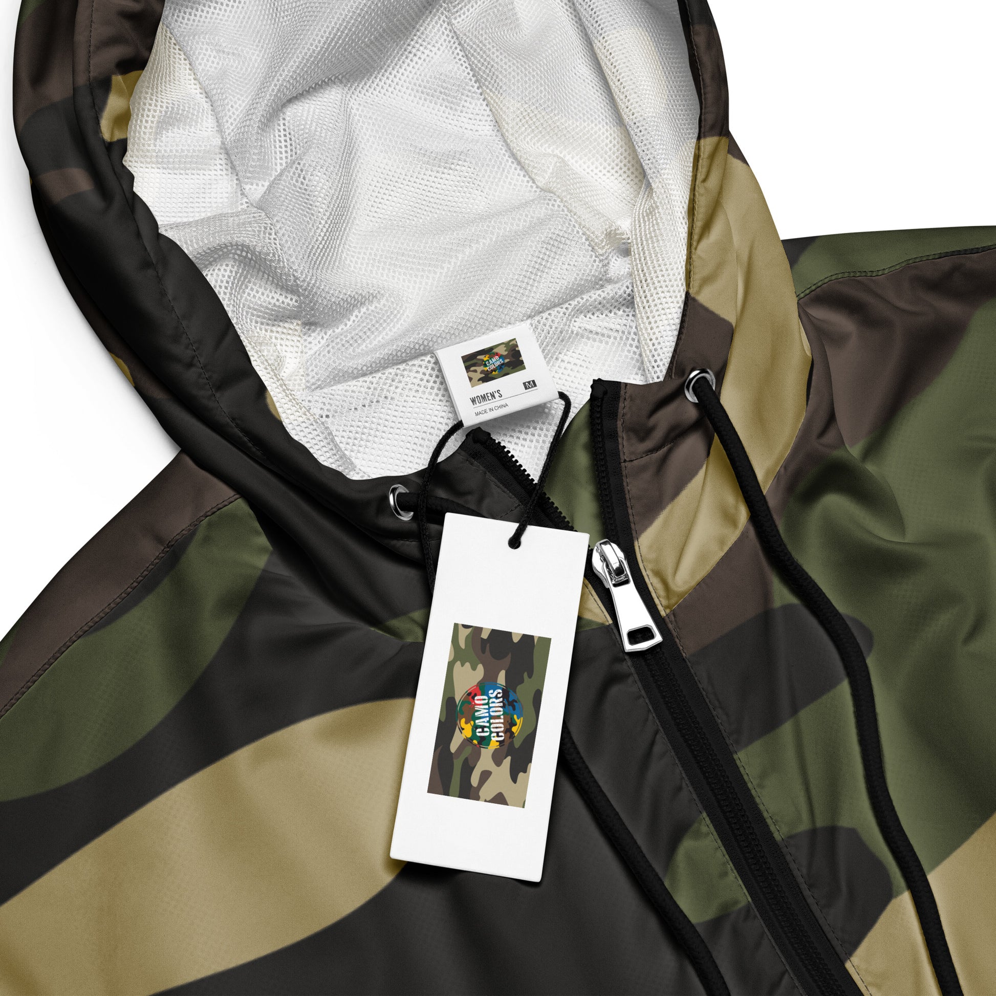 Cropped Windbreaker For Women | Classic Green Camouflage