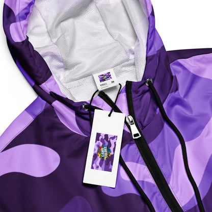 Cropped Windbreaker For Women | Purple, Blue & Mauve Camouflage