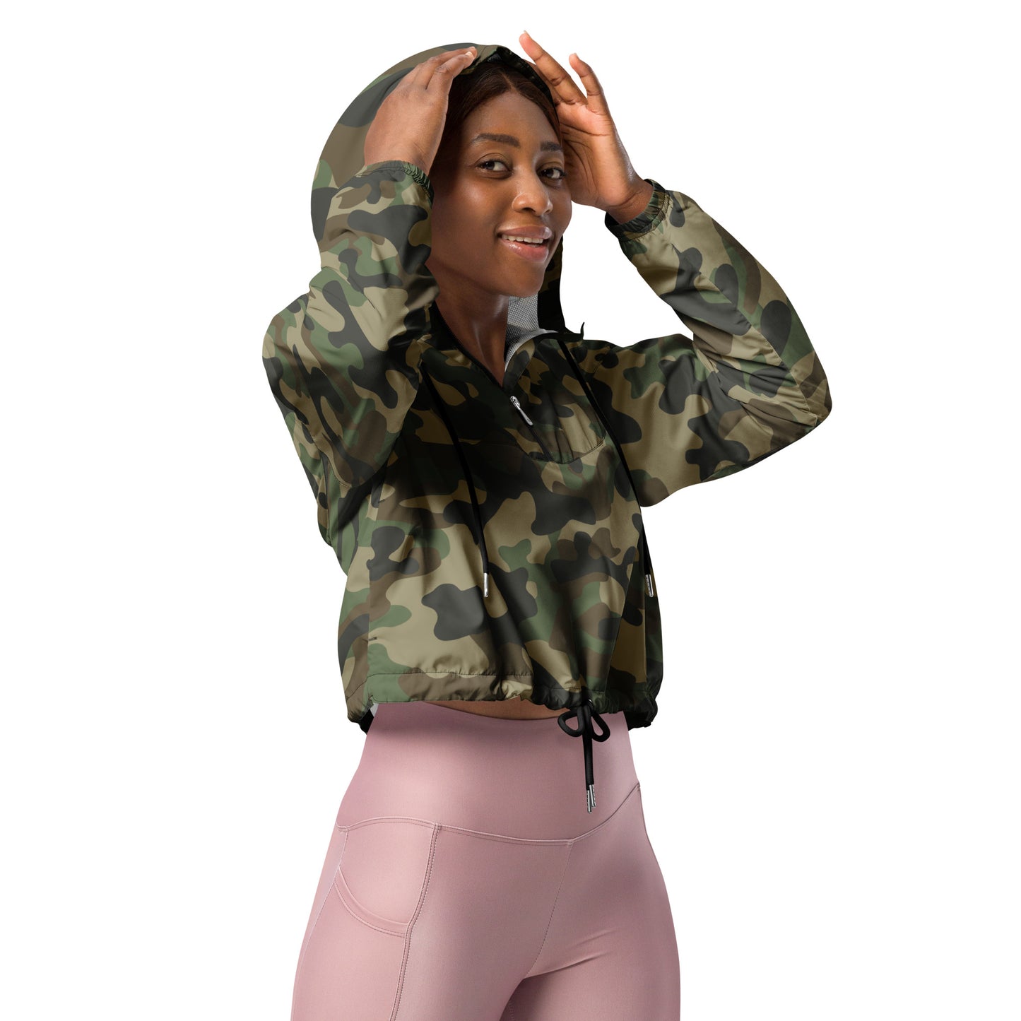 Cropped Windbreaker | Military Brown Camouflage