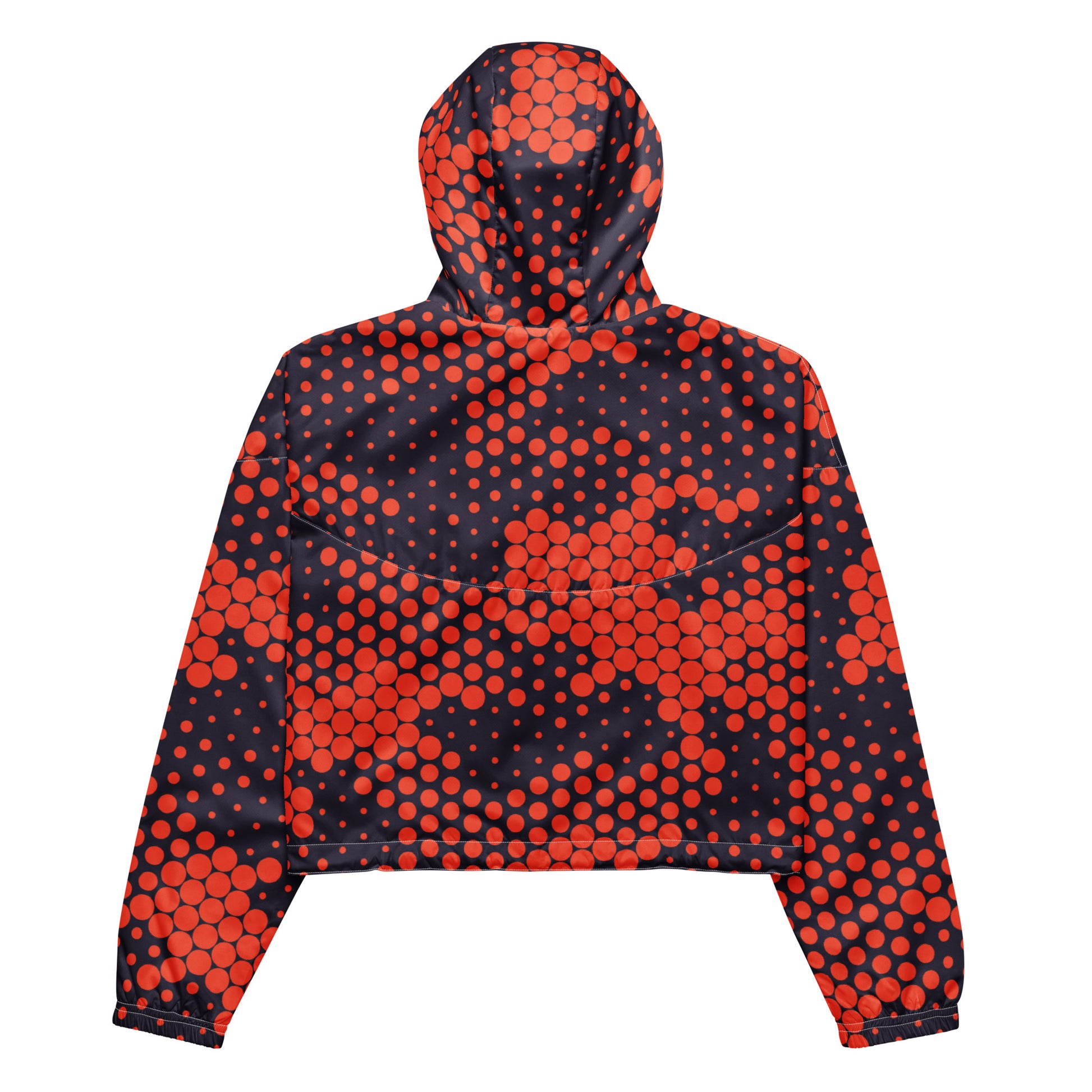 Cropped Windbreaker For Women | Orange & Blue Digital Camouflage