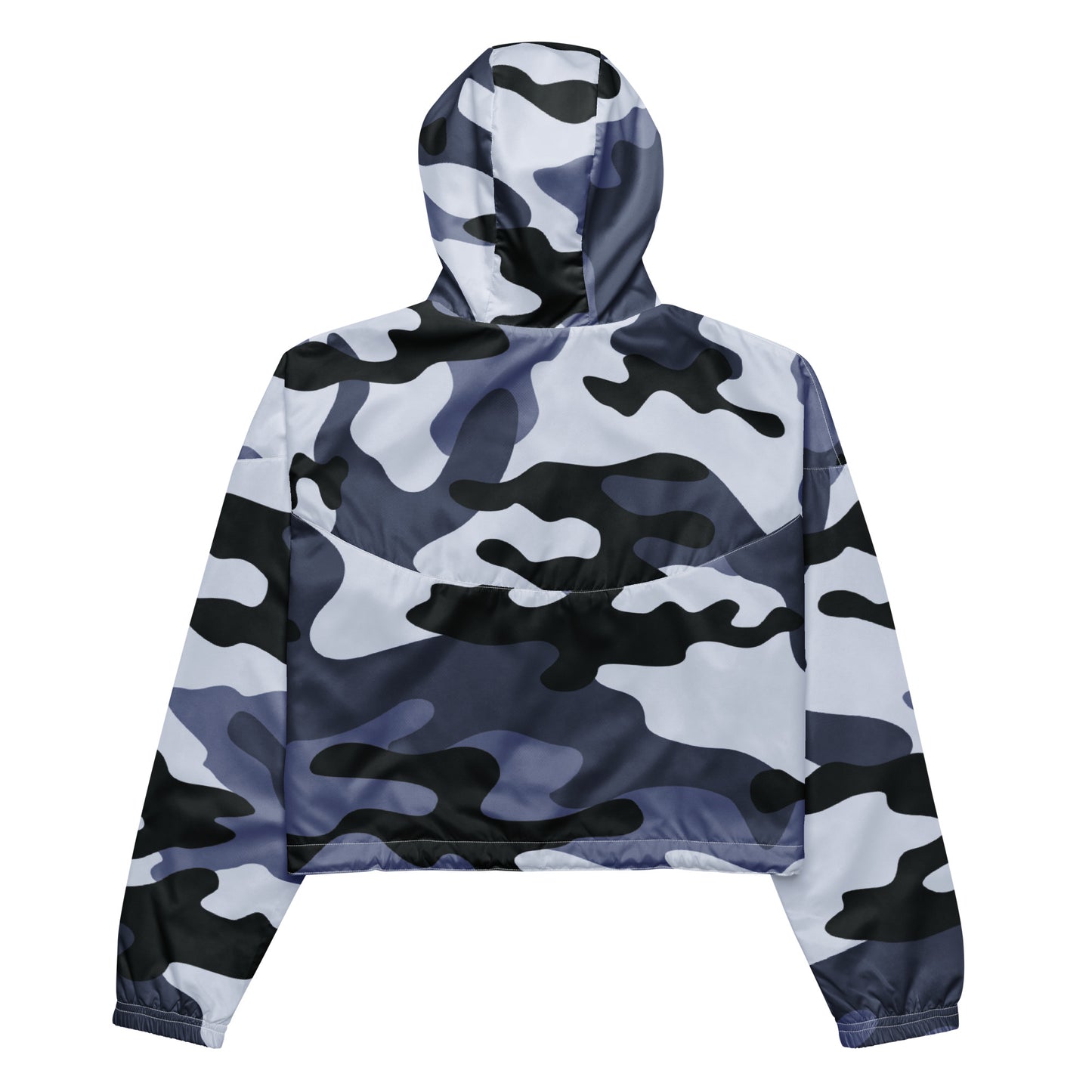 Cropped Windbreaker For Women | Light Blue Camouflage