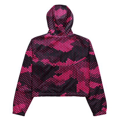 Cropped Windbreaker For Women | Pink Digital Camouflage