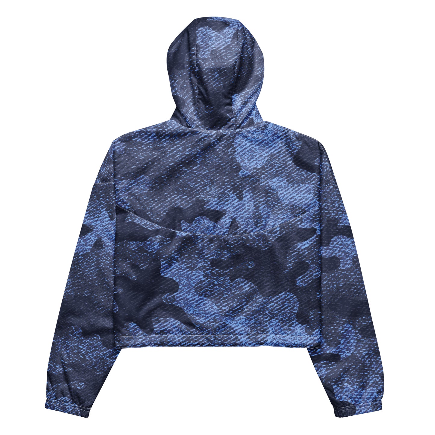 Cropped Windbreaker For Women | Denim Blue Camouflage