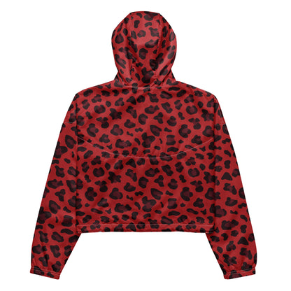 Women's Windbreaker | Red and Black Leopard Pattern