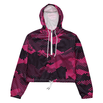 Cropped Windbreaker For Women | Pink Digital Camouflage