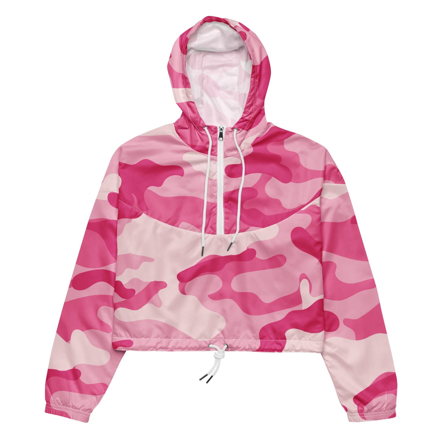 Cropped Windbreaker For Women | Lavender Pink Camouflage