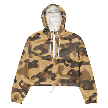 Cropped Windbreaker For Women | Khaki Camouflage