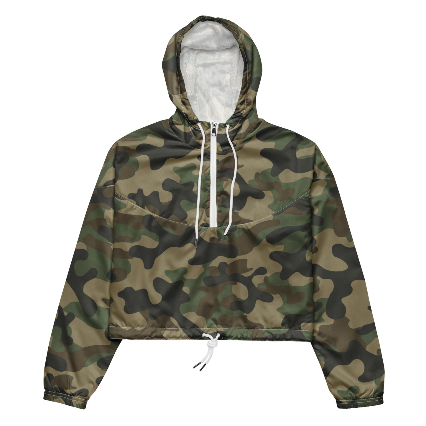 Cropped Windbreaker | Military Brown Camouflage