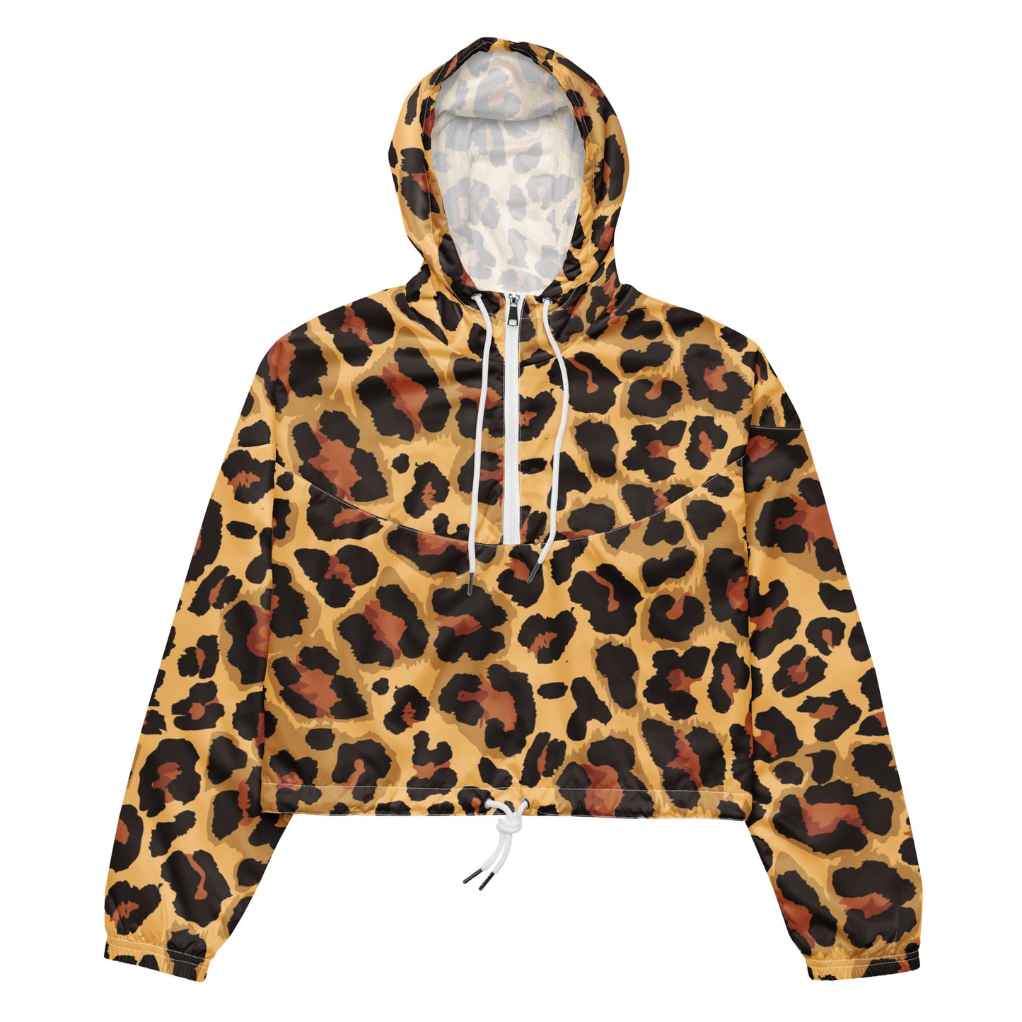 Women's Windbreaker | Classic Brown and Black Leopard