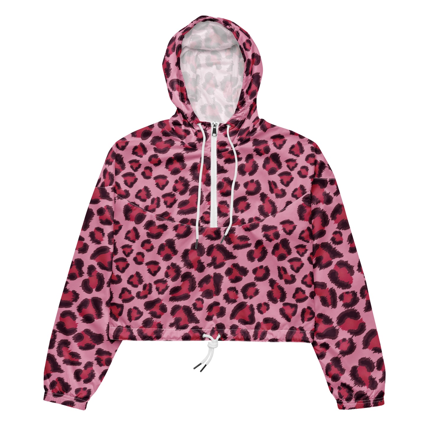 Women's Windbreaker | Pink, Cherry and Black Leopard