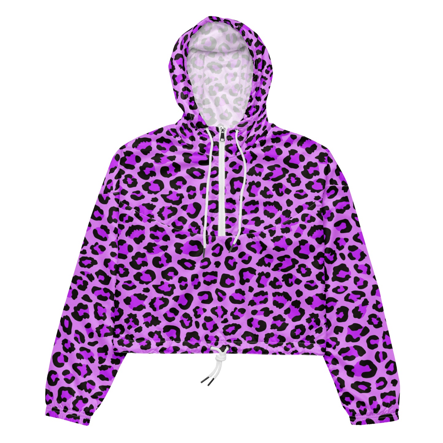 Women's Windbreaker | Purple, Blue and Black Leopard