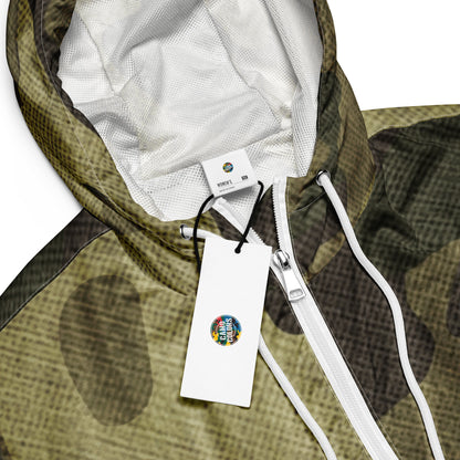 Cropped Windbreaker | Green Fabric Camouflage