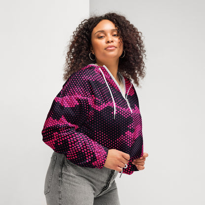 Cropped Windbreaker For Women | Pink Digital Camouflage