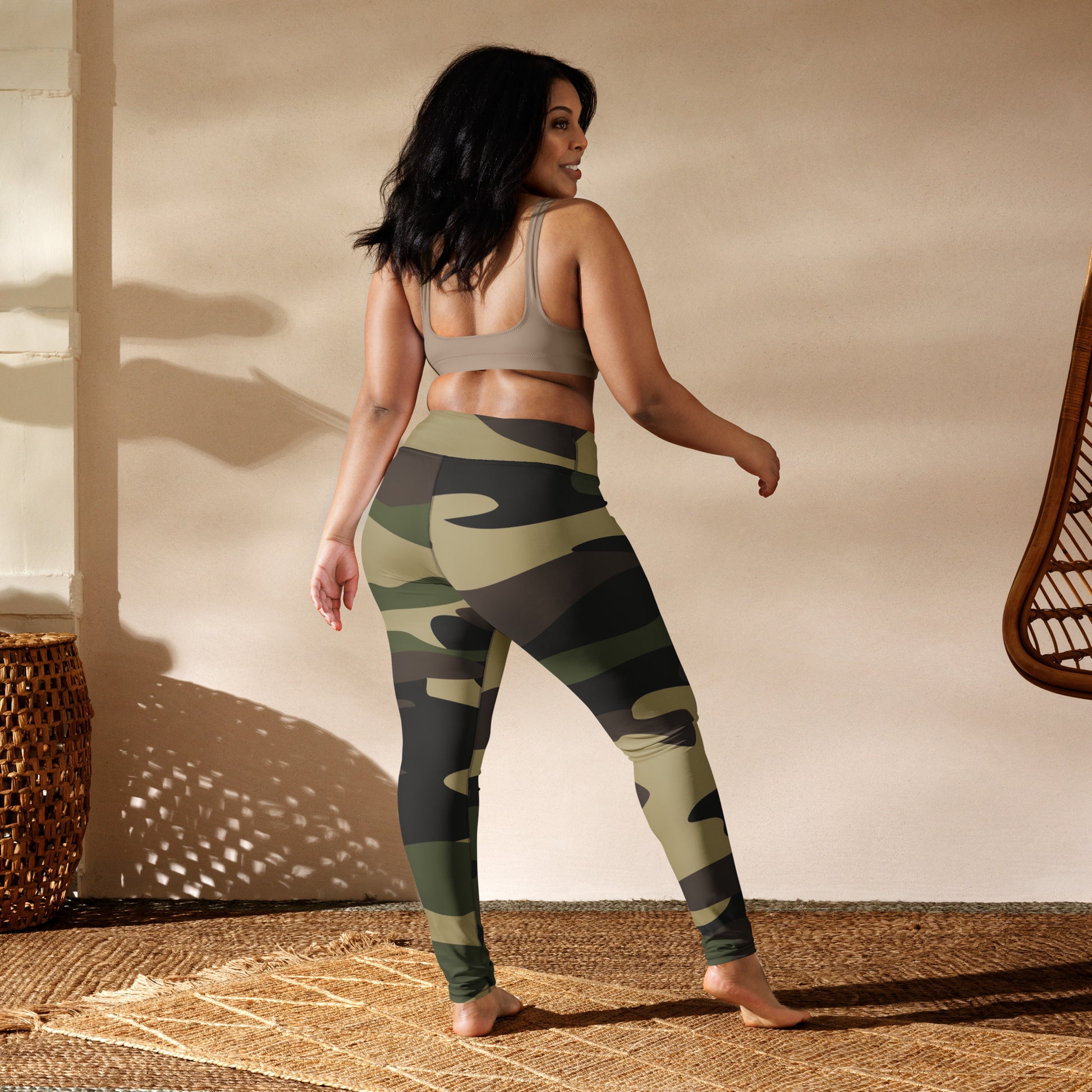 Yoga Pants | Classic Green Camouflage