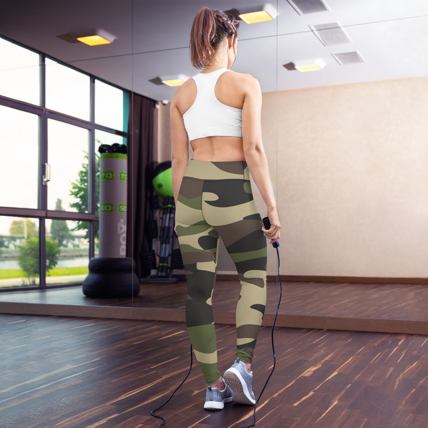 Yoga Pants | Classic Green Camouflage